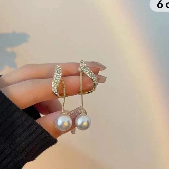 Pearl Earrings For Women, Luxury Round Pearl Earrings, Shinning Luxury Round - Picture 8 of 12